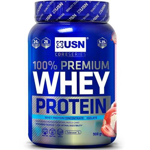 USN 100% Premium Whey Protein, 908 Grams - 1
